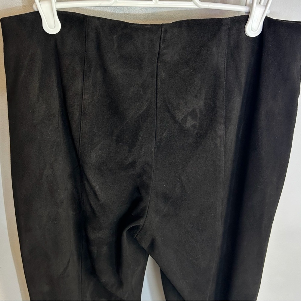 Reitmans Faux Suede Classic Black Pull On Stretchy Leggings Womens Size 10 - Picture 8 of 11